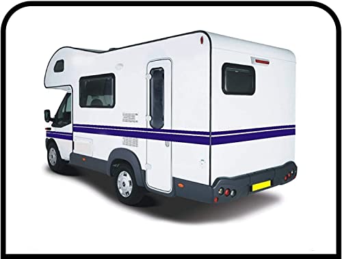 Stickers camping-car vinyle blanc satin | Bande adhésive 10m graphisme caravane roulotte