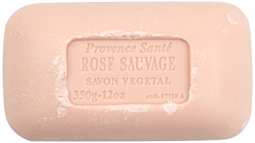 Provence Sante Luxury French Soap Bar - Moisturizing Shea Butter - Triple-milled Wild Rose Fragrance, 12 oz