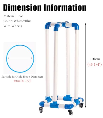 Chariot de rangement facile pour support pour cerceau blanc 80 cm - 7