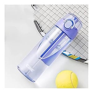 Waterfles Sports Waterfles Lichtgewicht Waterflessen met Stro Pop Open Deksel voor Camping Wandelen Travel Sports Outdoors Fles (kleur: Grijs)