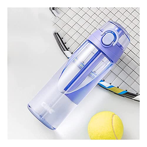 Waterfles Sports Waterfles Lichtgewicht Waterflessen met Stro Pop Open Deksel voor Camping Wandelen Travel Sports Outdoors Fles (kleur: Grijs)