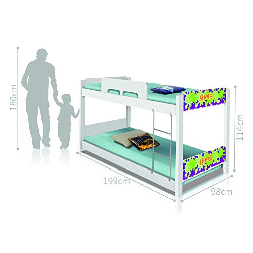 Beliche Baixa Solteiro com Colchões Slime Menino