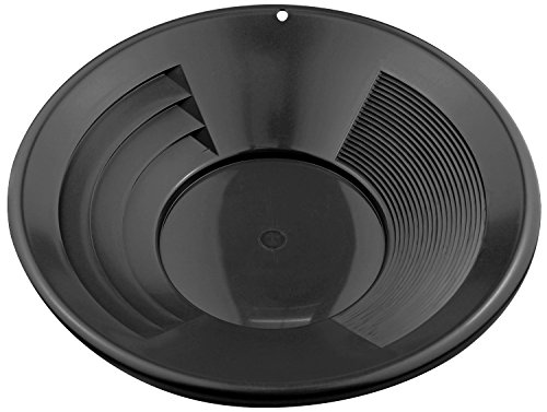 Se 14 Inch Gold Panning Pan - Dual Riffles For Easier Mining And Prospecting, Black #TOP29
