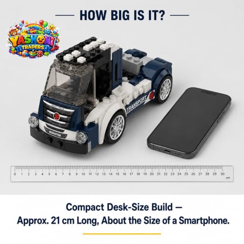 Image of Yashoni Automotive Building Blocks Toy Set for Kids | 10+ Construction Models in one Set| Aircraft, Excavator, Jeep, Car Model Building Kit | Educational STEM Toy | Ages 6+ (Heavy Truck)