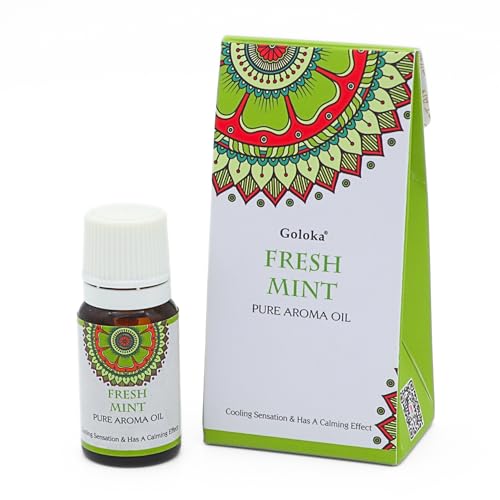 Goloka Duftöl - Naturdüfte für Aromatherapie, Raumduft, Diffusor, Duftlampe (Frische Minze)