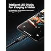 Hagibis USB C Cable, LED Display Silicone 240W Fast Charging Cable with 480Mbps Data Transfer, Type C Fast Charger for iPhone 17 16 15 Pro Max, iPad, MacBook Pro Air (Silver, 3.3FT)
