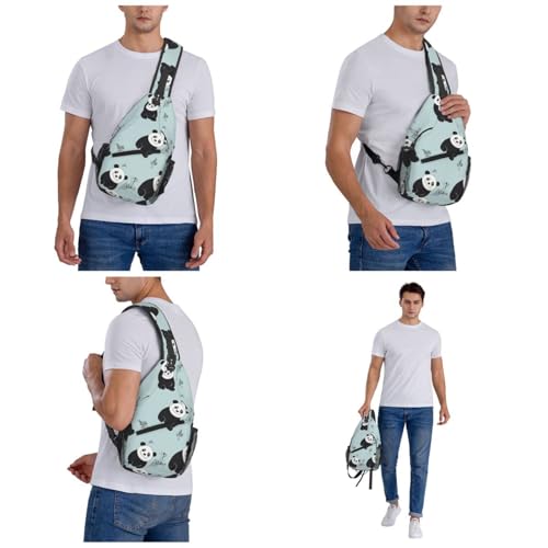 Bolso cruzado casual estilo Panda para hombre y mujer miniatura 7