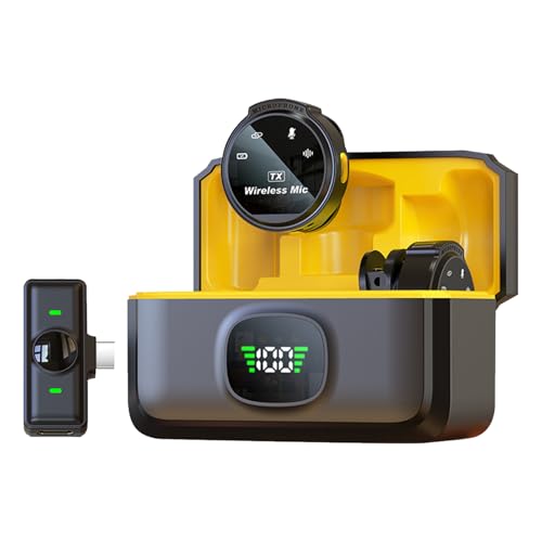 Micrófono De Solapa Inalámbrica - Clip Magnético LAVALIER , Cobertura De 50 M | Wide Utiliza Captura De Audio Inalámbrica Para La Cámara De Teléfonos Inteligentes, Micrófono De Entrevista De 8H