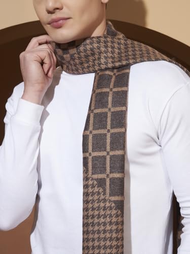Image of Ravaiyaa - Attitude is everything Men's Reversible Stripe Pattern Winter Wool Scarf, Muffler 72 inchx12 inch Inch
