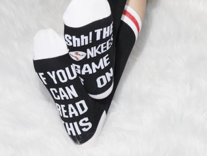 GJTIM 2Pairs Baseball Socks Birthday Game Day Gift IF You Can Read This Shh The Game Is on Baseball Team Fans Players Gift - Image 2
