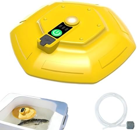 IPX7 Floating Rechargeable Bait Bucket Aerator, Portable Aquarium Air Pump for Fish Tank, Live Bait Aerator & Bubbler, Low-Noise USB Rechargeable for Outdoor Fishing.