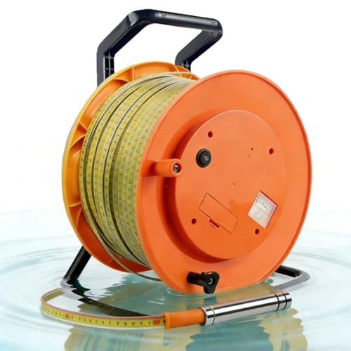 Portable Deep Well Water Level Meter - Accurate Depth Gauge for Borehole Monitoring, Measures Water Levels from 10m to 300m, Ideal for Wells and Dip Testing 25mm-100m