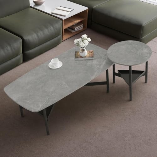 Image of Wakefit Center Table | 1 Yr Warranty | Coffee Table for Living Room Wooden, Tea Table for Living Room Wooden, Sofa Table, Free Installation from Brand, Modern Multi-Functional & Wobble-Free(Malbr)