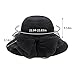 Haoohu Women's Church Derby Hat Wide Brim Bow Bucket Hat Wedding Dress Cap Fascinator Bridal Tea Party Headwear Black