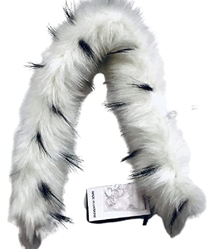 Collar Trim Faux Fur Royal White for coat parka hood