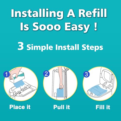 Image of Diaper Pail Refill Bags Compatible with Diaper Genie Easy Roll Signature & Platinum Pails,4-Pack (120 Bags) Hold up to 5640 Newborn Diapers Extra Thickness Powerful Odor Control Easy to Use