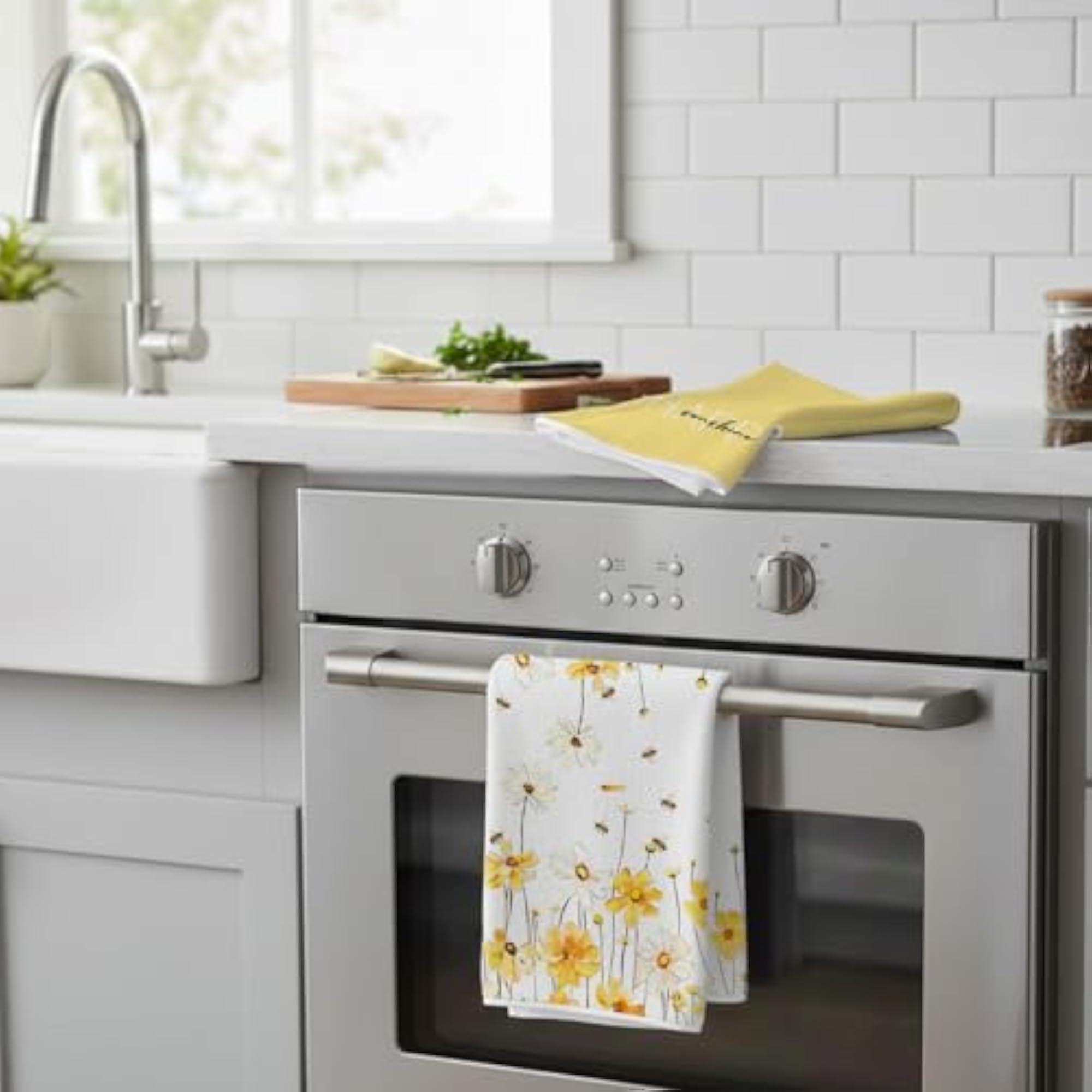4Pcs Spring Kitchen Towels-16×24in Floral Microfiber