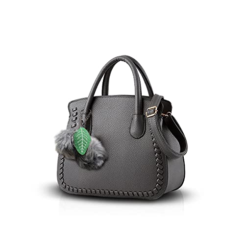 Nicole&Doris Borsa da di Livello in PU - a Mano per Signore donna elegante alto grigio