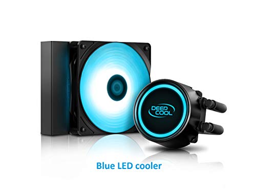 DEEP COOL GAMMAXX L120T Refrigeración Líquida para CPU, LED Azul, 120mm PWM Ventilador, Equipada Sistema de Anti-Fugas, Compatible con AM4, Garantía de 3 Años
