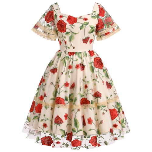 Amazon.com: IBTOM CASTLE Women's 1950s Floral Embroidered Amazon.com: IBTOM CASTLE Women's 1950s Floral Embroidered