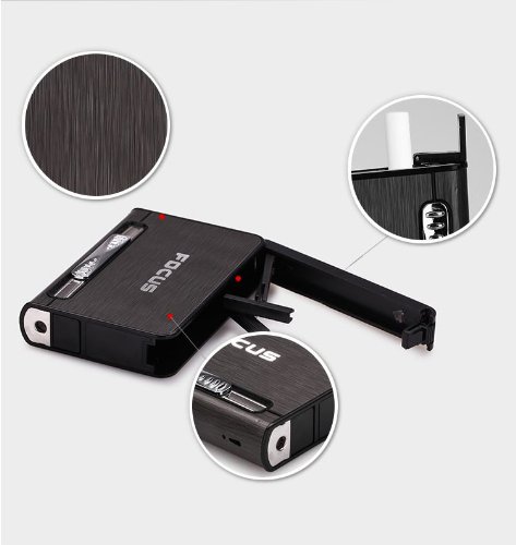 Amazon.com: Focus Cigarette Case Dispenser with Butane Jet Torch Lighter  (Holds 10) GOLD : Health & Household