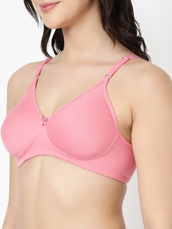 Image of BLOSSOM Women's Everyday T-Shirt Bra with Molded Cups,Non Padded and Non Wired,Cotton-Polyester Fabric -Perfect for Uniforms and Casual Wears Lara