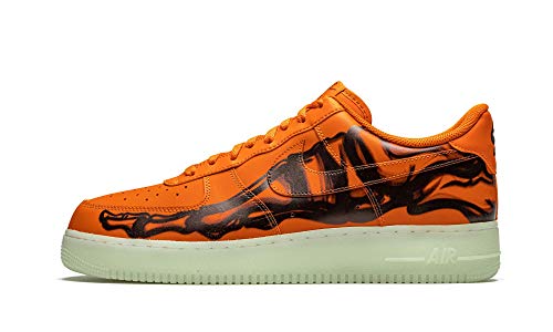 Nike Mens Air Force 1 Low CU8067 800 Orange Skeleton - Size 10.5
