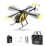 ROUASD RC ERA C184 MD500 6-Axis Gyro RC Helicopter, 2.4GHz 4CH Flybarless Stabilized Helicopter with Optical Flow Sensor Remote Control Aircraft for Adults- RTF / 1PCS Battery