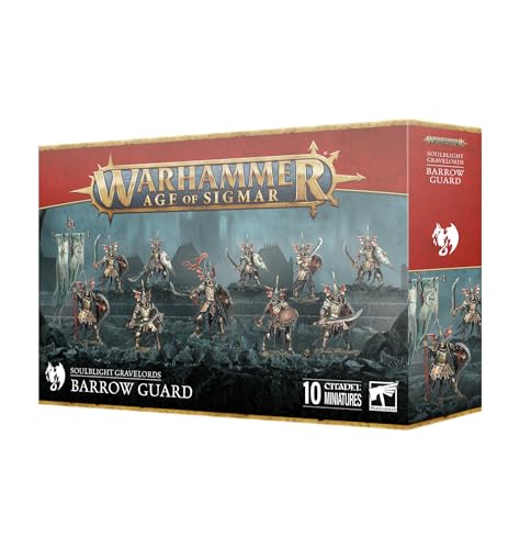 Warhammer Age of Sigmar Soulblight Gravelords Barrow Guard Collectible Miniatures Figures for Gamers and Collectors in B 