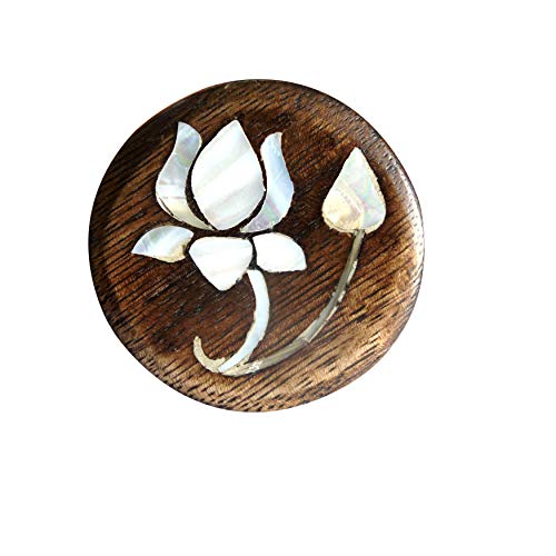 Perilla Home Set Of 6 Wooden Knobs For Cabinets & Drawers Decorative Lotus Flower Knobs For Home Kitchen Cabinet Hardware Cupboard Glass Door Dresser Wardrobe And Drawer Pulls #TOP5