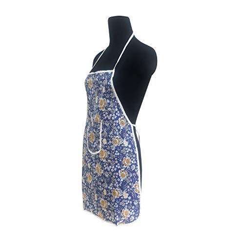 Image of SARAF Waterproof Cotton Kitchen Apron with Front Pocket (Exact Same Pieces) Set of 3 (Free Reusable Washable mask with Every Set)