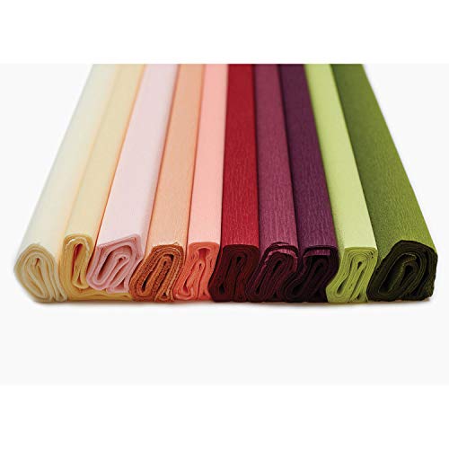 Lia Griffith Rolos de papel crepe extrafinos para dobras, 3 metros quadrados, cores sortidas