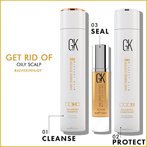 GK Hair Global Keratin Balancing Shampoo 300ml For Oily Hair And Scalp Restores Scalp pH Level - Sulfate And Paraben Free - Image 7
