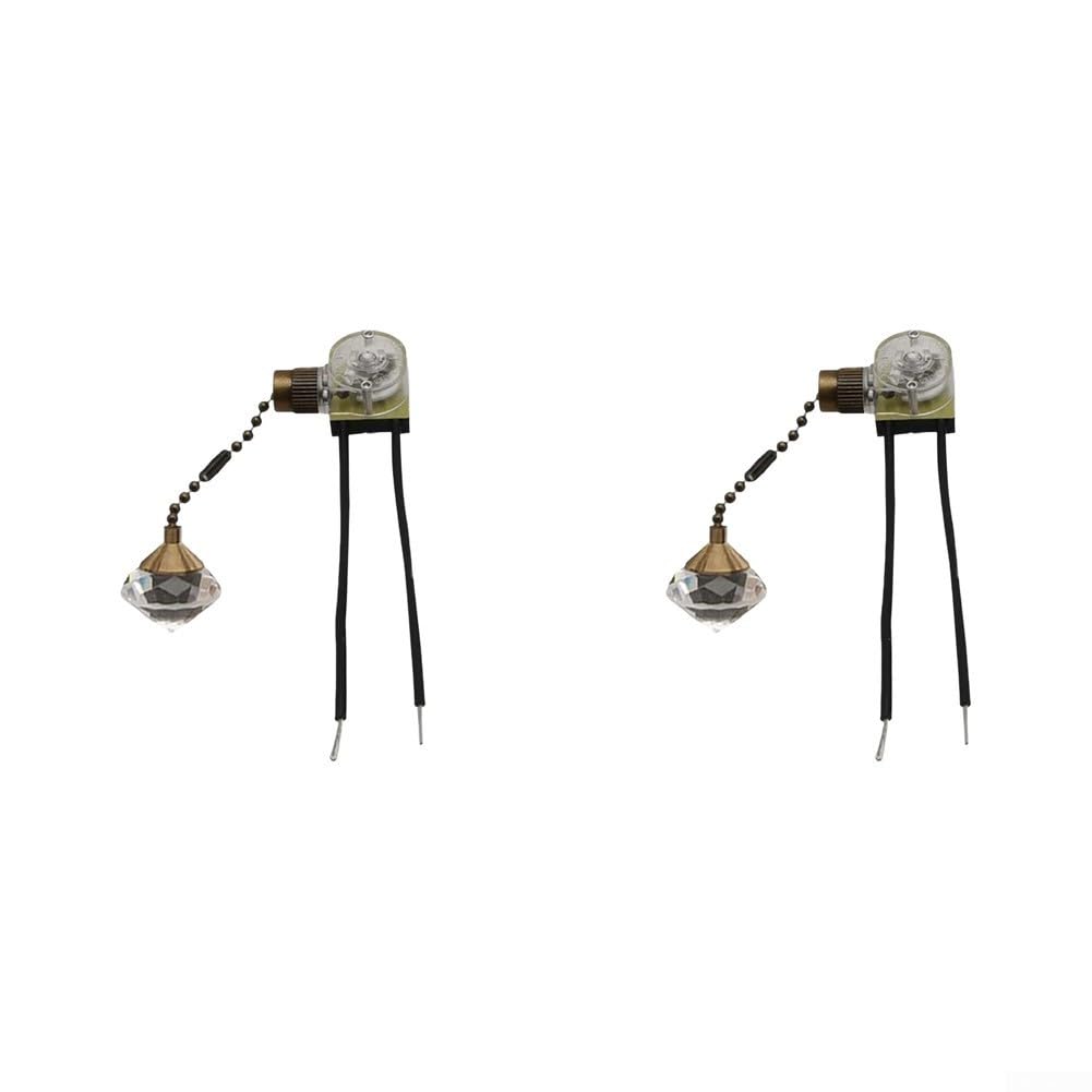 Interruptor de para cadena Vintage 2 para uds para cristal para Lámpara(gold 150cm)