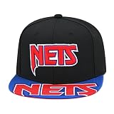 Mitchell & Ness New Jersey Nets NBA Swingman Pop Snapback Hat Adjustable Cap - Black
