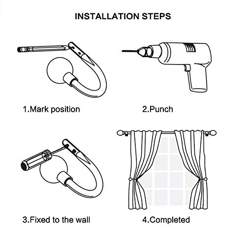 Iebao Curtain Holdbacks, Drapery Tieback Hook, Wall Mounted Curtain Holders With Twisted Cage Finials Window Treatment Curtain Hook White 1 Pair #TOP5