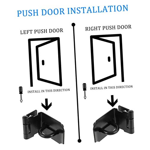 Image of DOITOOL 2pcs Stainless Steel Door Hasp Lock Right Angle Latch for Doors Easy to Install Durable Anti Design for Cabinets and Sheds