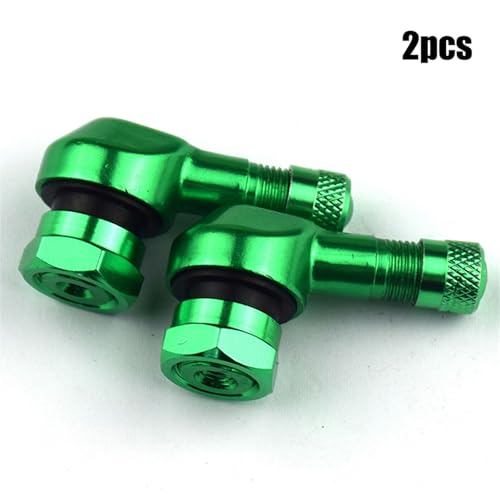 Valves de roue moto coudées vert contre la perte de pression - 3