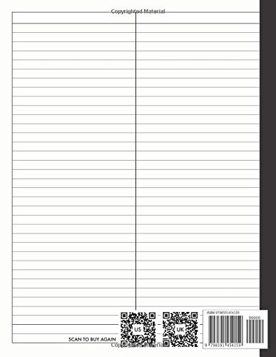 Miniatura 2 de 2 Column Notebook Medium Ruled 2 Column Template 8.5" x 11" 110 Pages - 55 Blatt
