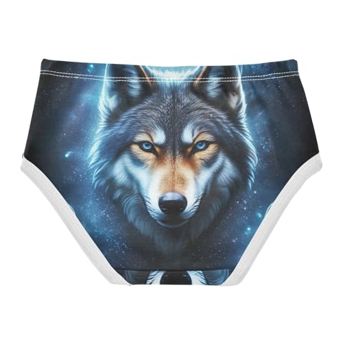Designer Girls Underwear Toddler 2t Cotton Little Girl Panties Wolf Face Undies Kids Briefs2