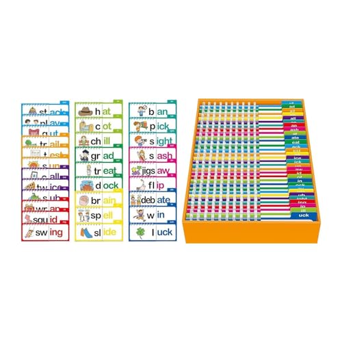 Word Families Phonics Flash Cards for Vocabulary Building Reading Games Home| Educational Toy for Kids | Fun & Learning Toy Set Deal