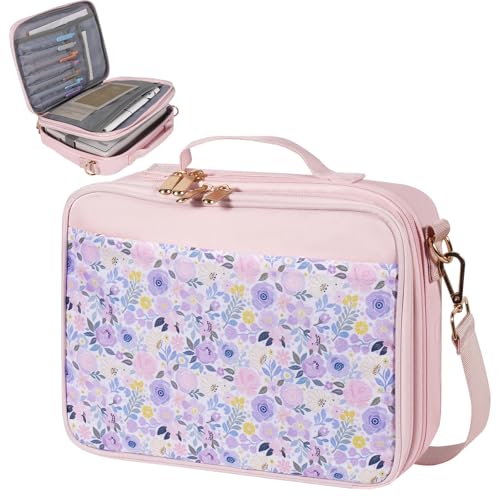 Bible Bag for Girls with 2 Separate Compartments 600D Oxford Durable case Fits up to 10.6 Bible Floral Gift