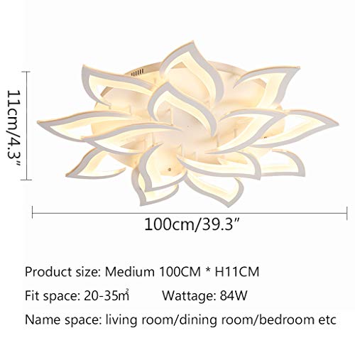 Plafonnier LED dimmable moderne de salon 100cm à 14 têtes avec télécommande - 8