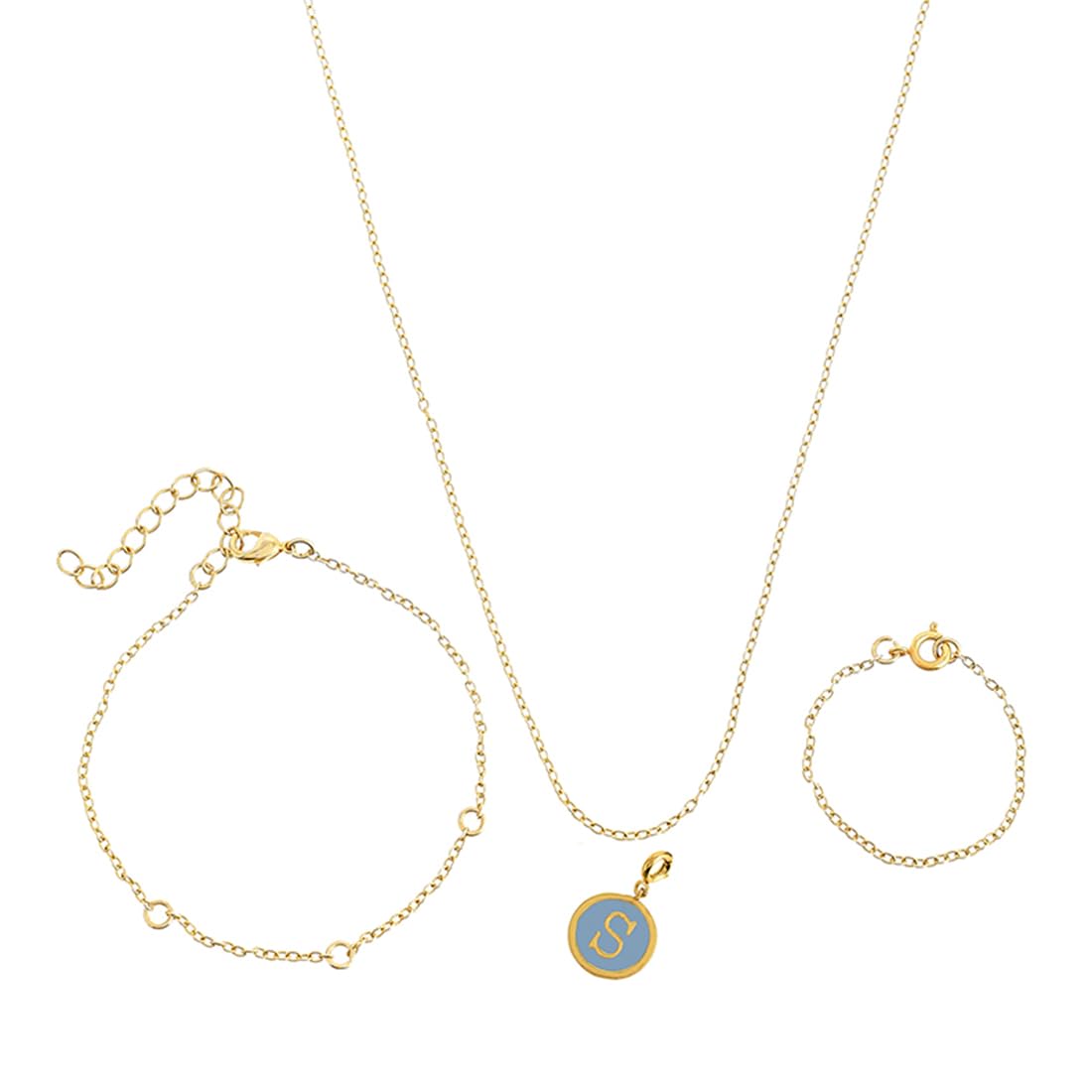 Valentine's Day Collection Alphabet S Blue Enamel Charm|Valentine Gift For Her|Gift For Wome|Gift For Her|