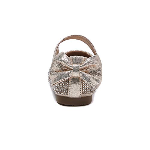 DEERBUNNY Toddler/Little Kid Girl's Dress Mary Jane Ballet Flats Bow Flower Girl Wedding Party Ballerina Flat Shoes4