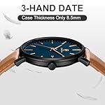 Minimalist Waterproof Quartz Watches for Men with Leather Strap, Auto Date - Image 5