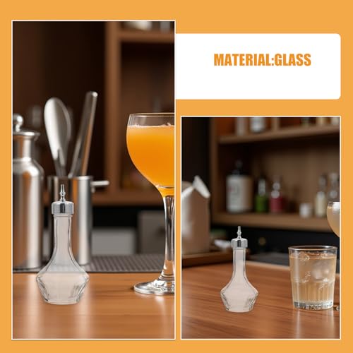 Kit de coctelería de alta transparencia Healeved con botellas para bitters 8