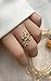 VIEKYBUTTY Adjustable Open Leaf & Vine Gold Ring with White Gemstone | Cuff Deco Ring for Women Men | Adjustable Cuff Vine Leaf Deco Rings