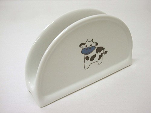 SERVILLETERO SERVILLETAS PIE GRANDE PORCELANA VACA Cover