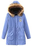 Fühlt sich super auf der Haut an und angenehm zu tragen.Damen Winter Jacke Mantel Parka warm gefütterte Winterjacke Parka Steppjacke Winterparka Mantel Jacke Trenchcoat Outwear